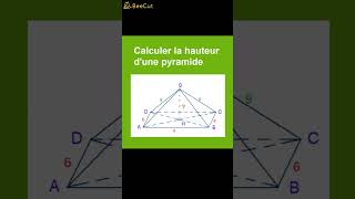 Calculer la hauteur dune pyramide régulière à base carrée [upl. by Sheffield]