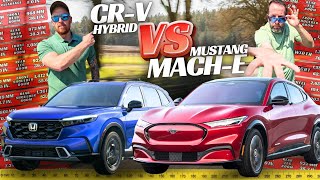 2024 CRV Hybrid vs MachE Does HYBRID or ELECTRIC Win Your CASH [upl. by Yeslah]