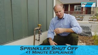 How to Shut Off Your Sprinkler System in the Fall [upl. by Yssor66]