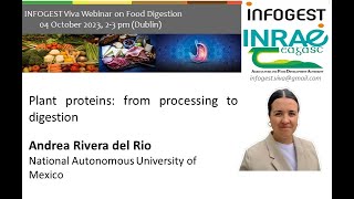 12th INFOGEST Viva Webinar on Food Digestion  Andrea Rivera del Rio  Plant proteins [upl. by Llessur]