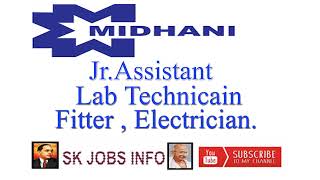 Midhani Recruitment 2021 For Junior Assistant Fitter ElectricianLab Technician and Other Posts II [upl. by Dambro436]