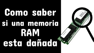 Como saber si una memoria RAM tiene sectores dañados [upl. by Halli375]