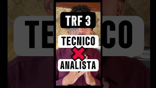 TRF 3 Técnico ou Analista QUAL CARGO ESCOLHER trf3 concursotrf3 concurso [upl. by Juieta79]