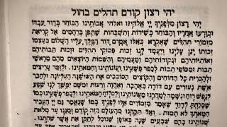 Yehi Ratzon said before reading Tehillim on weekdays יהי רצון לפני אמירת תהלים [upl. by Legyn]