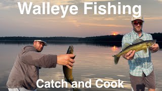 Catch and Cook Walleyes at a Remote Minnesota Lake [upl. by Syd609]