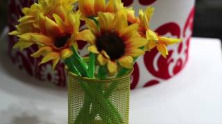 DIY  SUNFLOWER BOUQUET  INK PENS amp ARTIFICIAL FLOWERS [upl. by Chatterjee]