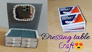 DIY Dressing table from matchbox craft 💡 🤯viralvideo homemade handmade ytshorts [upl. by Yanffit850]