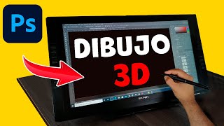 🧿 Como DIBUJAR en PHOTOSHOP 🟢 Dibujos 3D en Photoshop  letras 3D en photoshop  Tableta Digital [upl. by Tamra525]