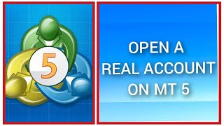 How to open a real account on metatrader 5 [upl. by Elleimac]