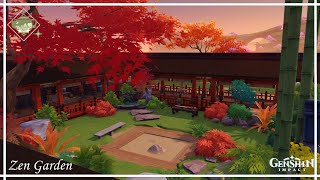 🍁Zen Garden amp Onsen 🍁 Silken Courtyard Kasumi Shoal  Serenitea Pot Genshin Impact [upl. by Riordan]