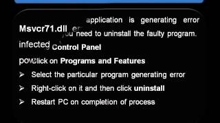 How To Fix Msvcr71dll Error [upl. by Costin]