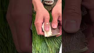 peeling root skin with sharp knife 🔪 [upl. by Woo]