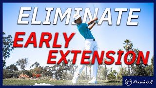 How to fix EARLY EXTENSION For Good  Downswing Drills [upl. by Esej]