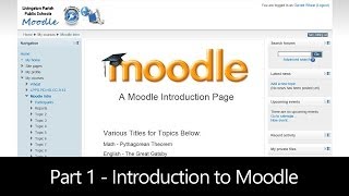 Part 1  Introduction to Moodle  An Online Classroom Moodle How To [upl. by Publea]