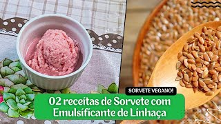 Fiz EMULSIFICANTE DE LINHAÇA e usei em 02 Receitas de SORVETE Veja o resultado [upl. by Selij]