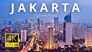 Jakarta Indonesia 🇮🇩 in 4K ULTRA HD 60FPS at night by Drone [upl. by Daniele]