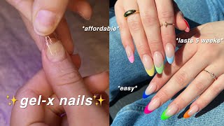 STEP BY STEP HOW I GET MY GELX NAILS TO LAST 5 WEEKS [upl. by Nonad944]