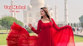 Wow Taj Mahal 😍 Delhi Agra  Riyasha Dahal  Victor Paudel [upl. by Noswad]