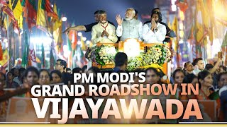 LIVE PM Modis roadshow in Vijayawada Andhra Pradesh today  Lok Sabha Election 2024 [upl. by Rahmann206]