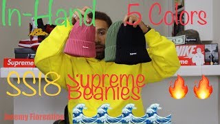 Unboxing Supreme SS18 Overdyed Ribbed beanies ReviewLegit Check [upl. by Yarak]