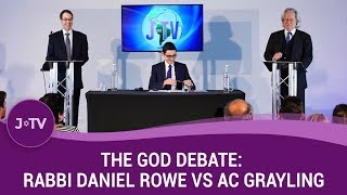 THE GOD DEBATE AC Grayling vs Rabbi Daniel Rowe  JTV [upl. by Ahsemik]