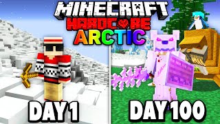 I Survived 100 Days in the Arctic on Minecraft Heres What Happened [upl. by Eelana315]