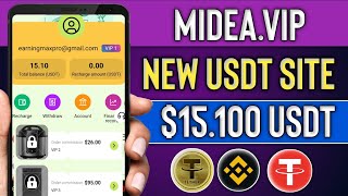 Mideakvip Usdt Earning Site TodayNew Usdt Earning PlatformUsdt Investment Site In 2024Earn Usdt [upl. by Stone]