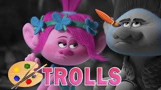 Trolls Movie  Kids Coloring Book  Coloring Pages for Children with Poppy and Branch [upl. by Niemad]