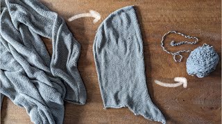 HOW TO RECLAIM YARN  turning thrifted knitwear into useable yarn [upl. by Simah]