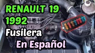 DIAGRAMA de FUSIBLES Renault 19 año 1992  En Español [upl. by Jochebed]