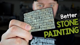 Better Stone Painting  Advanced Technique for Stone Bricks amp Tile Terrain [upl. by Yendirb]