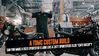 Can you make a 2023 Sportster S look like a 1977 Sportsters XLCR quotCafe Racerquot  A TDMC Custom Build [upl. by Cleti786]