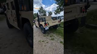 AM General HMMWV massive military Humvee  HUMMER H1 Oldtimer shorts [upl. by Ihculo]