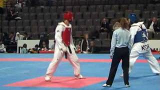 World Taekwondo Qualification Tournament for Beijing Olympic Games Manchester Male 68 kg Korea vs Cuba Round 2 [upl. by Ssenav273]