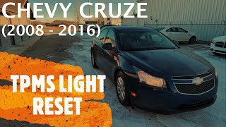 Chevrolet Cruze  Reset  Clear TPMS Tire Pressure Light 2008  2016 [upl. by Cedric]