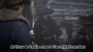 Arthur amp Sadie meet Flaco Hernandez in Red Dead Online [upl. by Melentha]