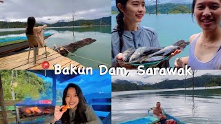 BAKUN DAM VLOG EP 2 floating house waterfall fishing cairn 5天4夜民都鲁湖上生活 [upl. by Ecnarwal]