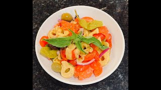 Antipasto Tortellini Pasta Salad  Delicious Quick and Easy [upl. by Bearnard]