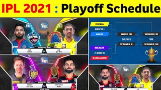 IPL 2021 Playoffs Schedule  IPL Semi Final 2021 Schedule  IPL 2021 Qualified Teams [upl. by Nirrac]