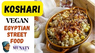 Koshari Egyptian Vegan Street Food  The Best Koshari Recipe [upl. by Retsila]