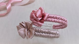 DIY Ribbon Headband  How to Make Braided Headband with Satin Ribbon –Easy No Sew Scrunchie Hairband [upl. by Bird436]