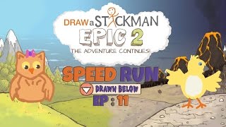 Draw a Stickman Epic 2  The Drawn Below SPEED RUN Lets Play Draw a Stickman Epic 2 Part 11 [upl. by Kirima]