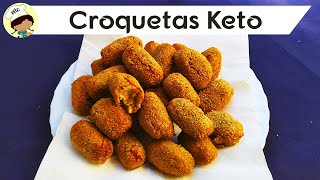 CROQUETAS DE POLLO KETO  CETOGENICAS  Sin Gluten [upl. by Esilehs]