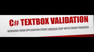 C Validating input for textbox on winforms with Error Provider [upl. by Bannister331]