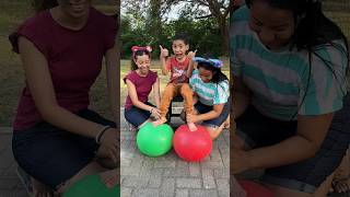 Cute mom and brothers play with new balloon shoes 🤣👧🏻😍😇👩🏻💕👶🏻 [upl. by Akinwahs]