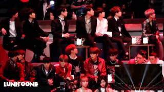 161202 GOT7 NCT TWICE Reaction to EXO Tranforsmer  MAMA 2016 Teresa ChMoore [upl. by Aenea]