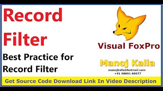 VFP RECORD FILTER  how to record filter in visual foxpro  vfp select query filter record in foxpro [upl. by Kcirdde474]