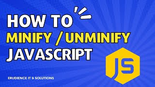 How to Minify Javascript Code  MinifyUnminify JS [upl. by Soph]