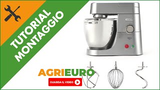 Impastatrice planetaria Kenwood Chef XL Pro KPL9000S montaggio [upl. by Ahsinnor]