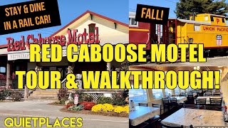 Red Caboose Motel Tour amp Walkthrough Fall Ronks PA Lancaster County [upl. by Norud]